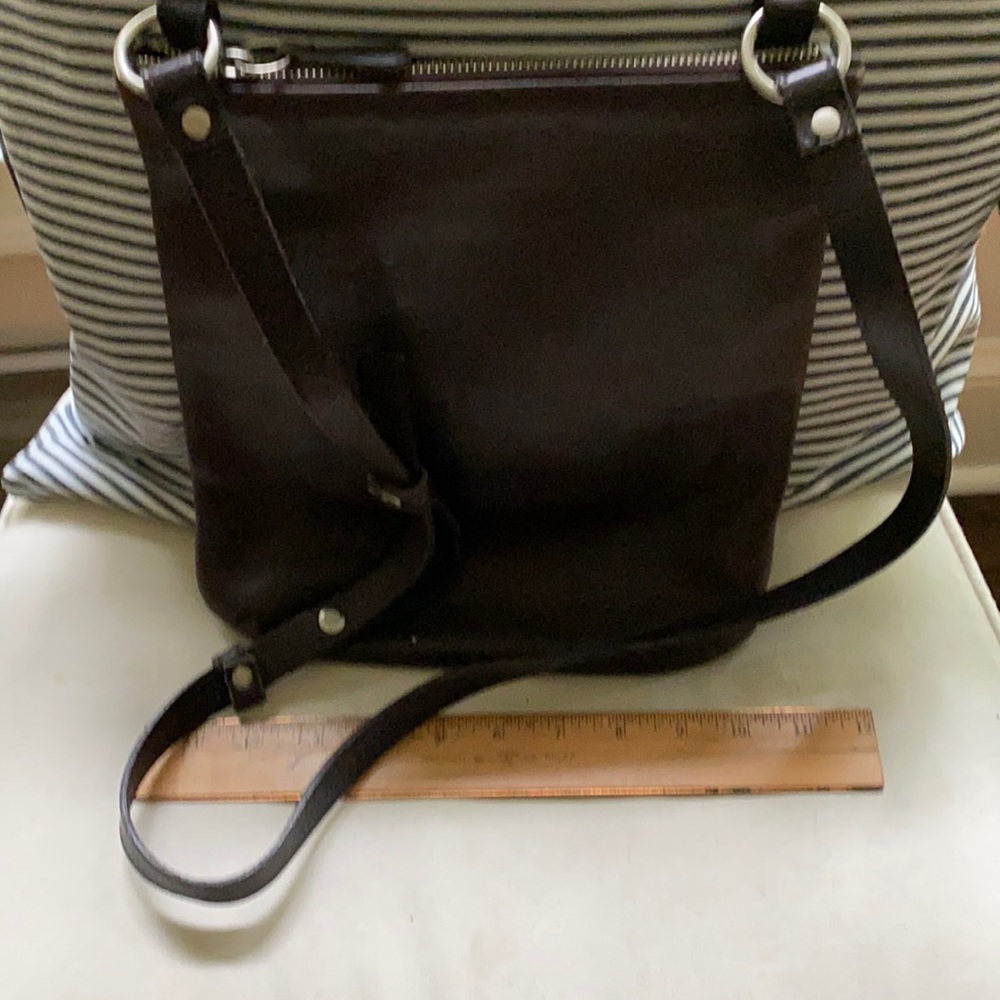 Coach dark brown leather crossbody